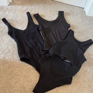Black Bodysuit Set of 3